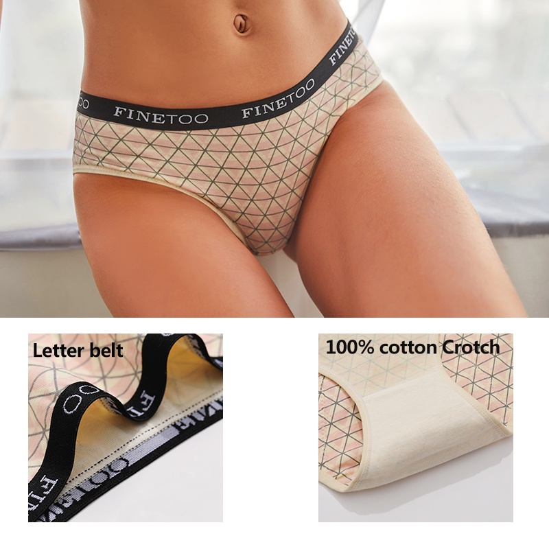 Quần lót CUTEBYTE cotton in họa tiết chữ cái chống rò rỉ lưng cao đáng yêu size M-3XL dành cho nữ