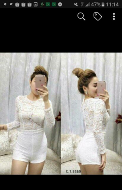 Jump ngắn tay dài ren sexy