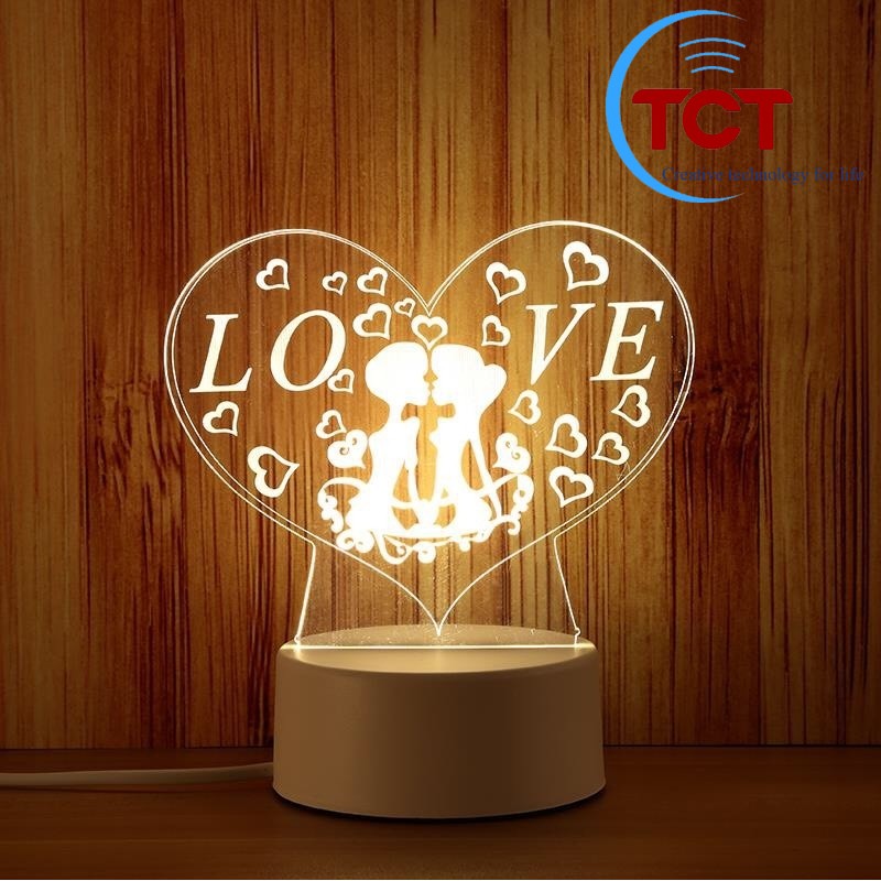 ✅[ Chính Hãng] Đèn ngủ tình yêu- Đèn trang trí- Đèn Led 3D - Quà tặng cho crush