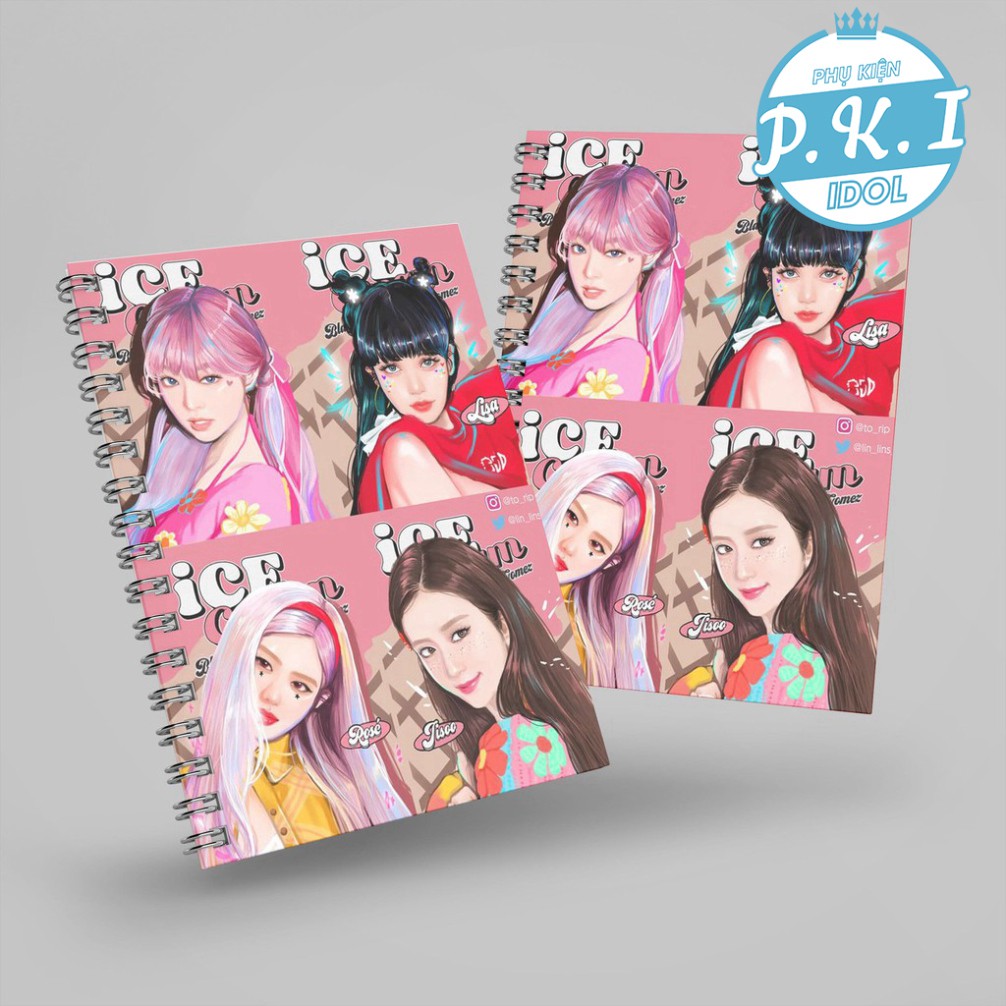 Sổ Còng NOTEBOOK BLACKPINK - Ice Cream cực dễ thương!!! - QUÀ TẶNG K-POP