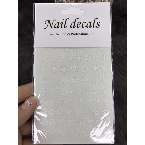 stich dán móng hoa tuyết ( làm móng , nail box )