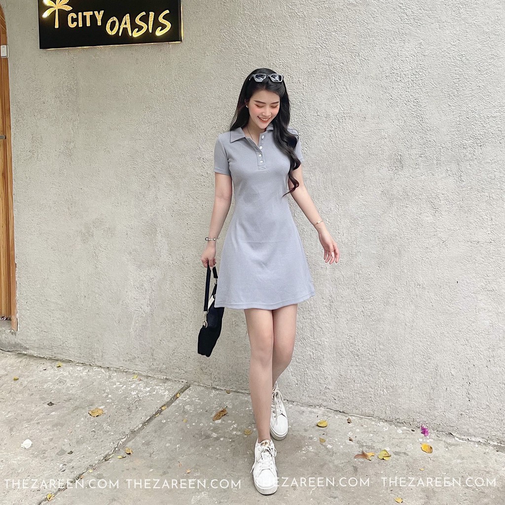 [Mã FAGREAT1505 giảm 8% tối đa 50K đơn 250K] ĐẦM POLO DÁNG XÒE ZAREEN DAX34 XANH DƯƠNG | BigBuy360 - bigbuy360.vn