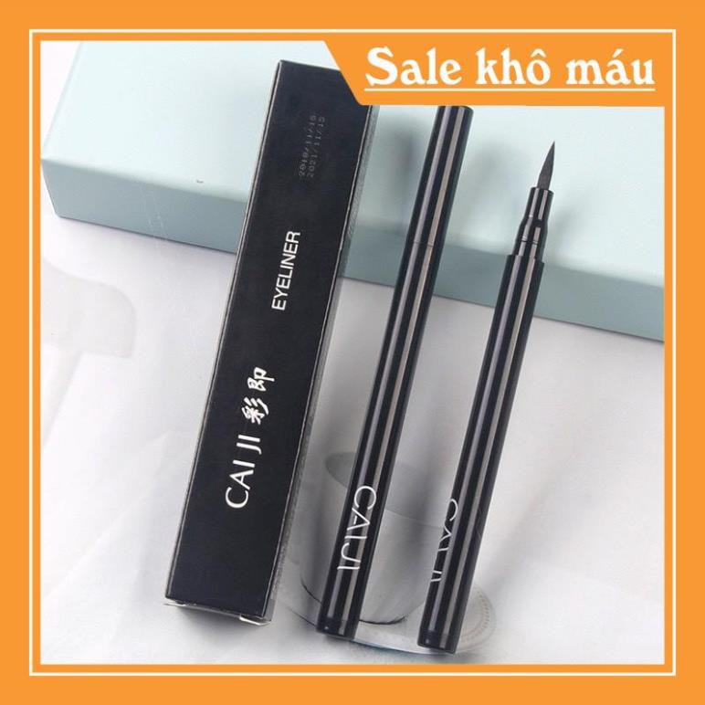 ( Chỉ bán giá sỉ ) Bút Kẻ Mắt Siêu Mảnh Caiji kèm hộp bền màu lâu trôi chống nước waterproof eyeliner Nội Địa