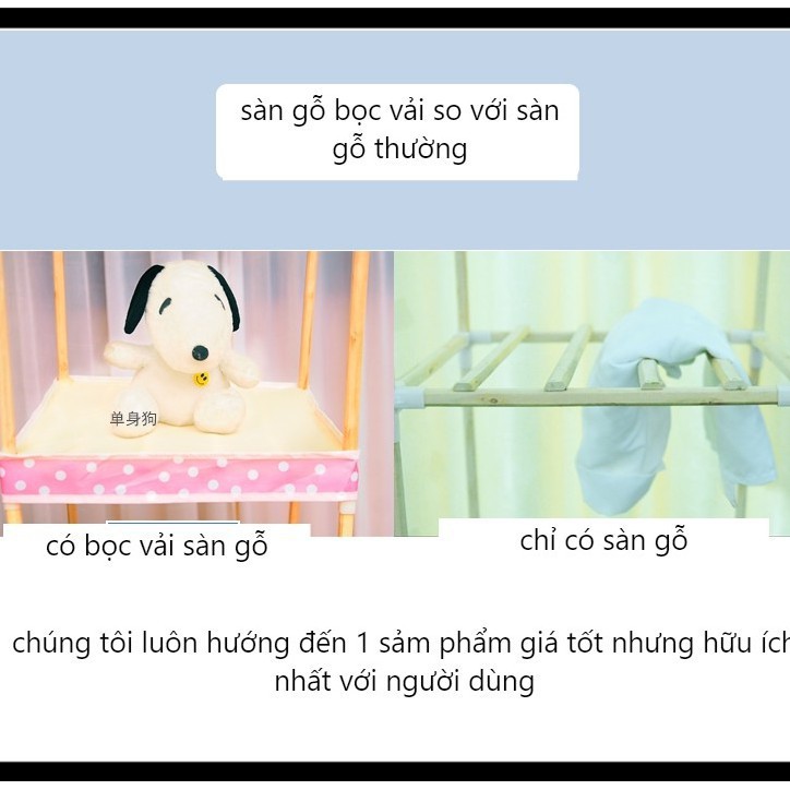 Tủ vải khung gỗ 3,4 ngăn có lót vải cỡ lớn loại 1 đựng quần áo