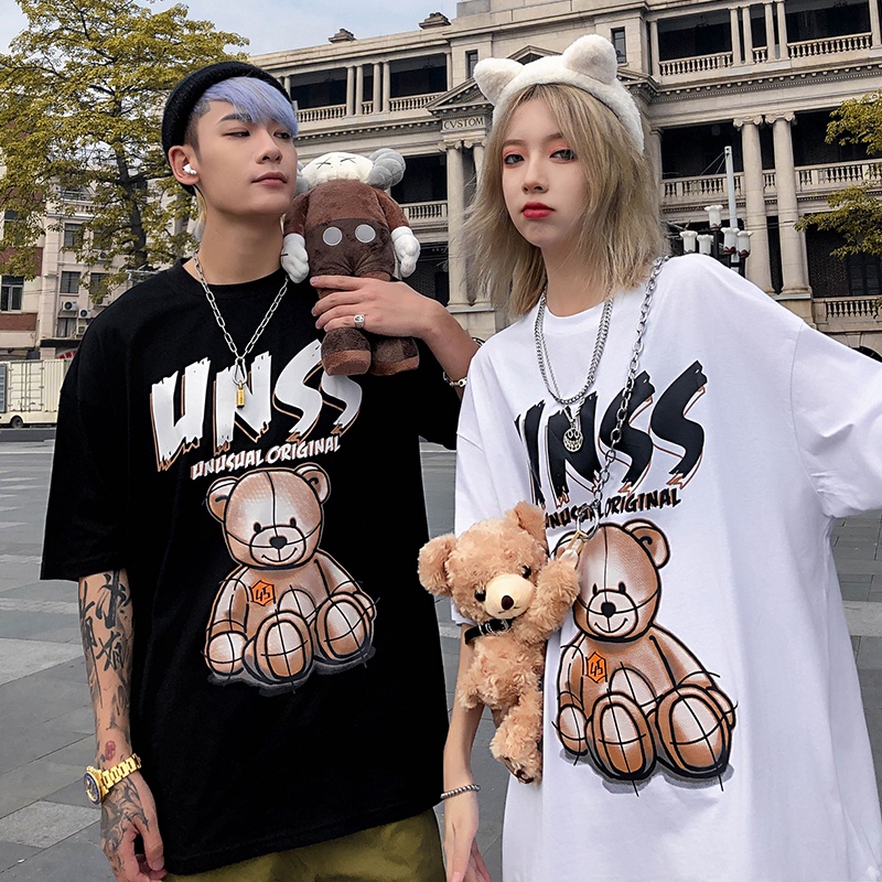 【Quảng châu】Áo thun tay lỡ nam nữ From rộng, áo phông Unisex dáng xuông streetwear