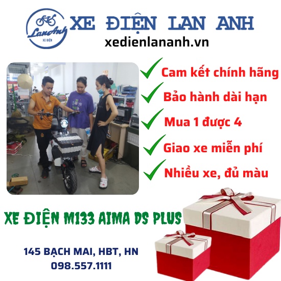 XE ĐẠP ĐIỆN M133 AIMA DS PLUS - XE ĐIỆN LAN ANH