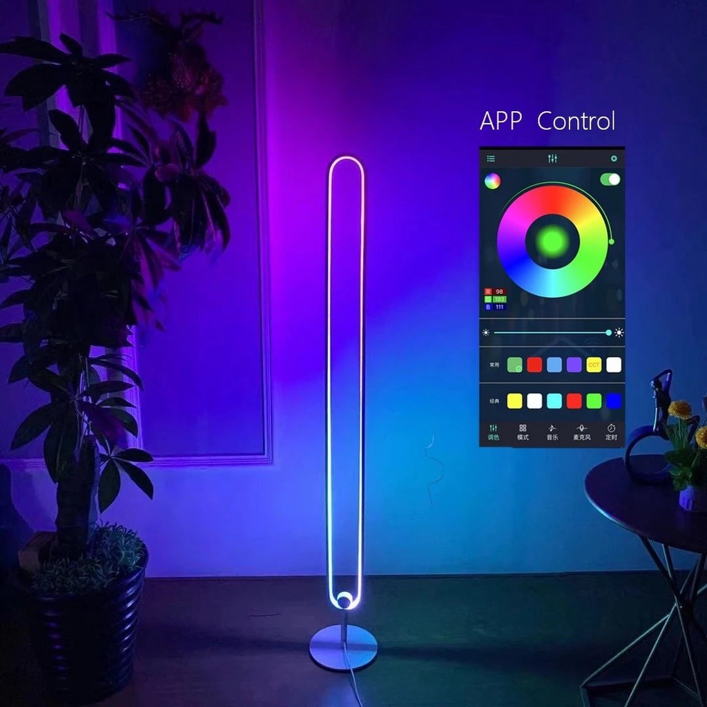 Đèn Led cây RGB Tuya Elip U Lamp Light Rhythm Music