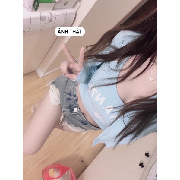 DORÉE - Quần jeans ngắn phối rách đang HOT bên Trung