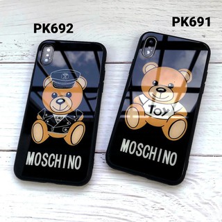 [FSS09JAN-Hoàn 20% xu] Ốp kính hình gấu Moschino - iPhone 6/6S - 6 Plus/ 6S Plus - 7/ 8 - 7 Plus/ 8 Plus - X/ XS/ XS Max