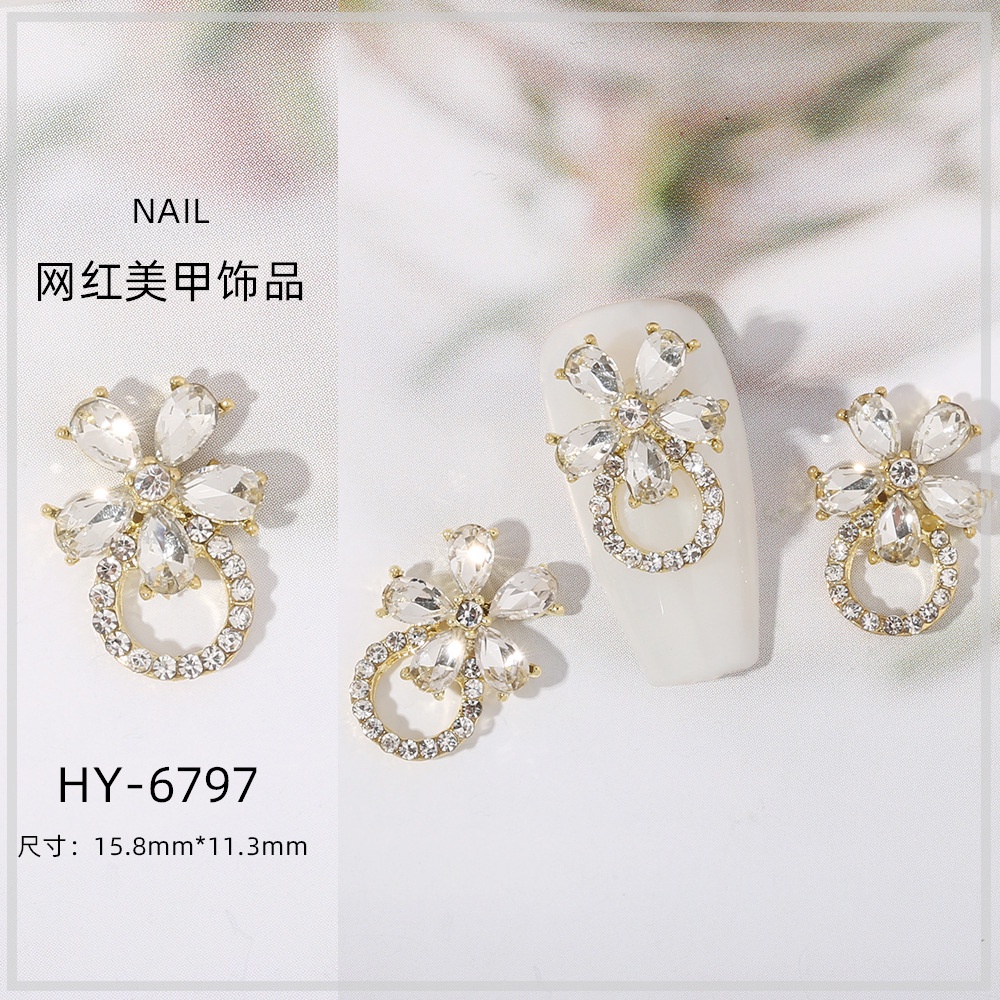 Phụ kiện đính đá lấp lánh trang trí móng tay nghệ thuật