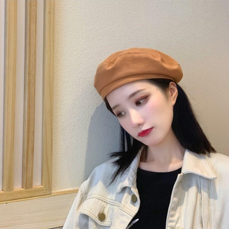 Mũ Beret Denim Thời Trang Mùa Đông Phong Cách Vintage Dành Cho Nữ