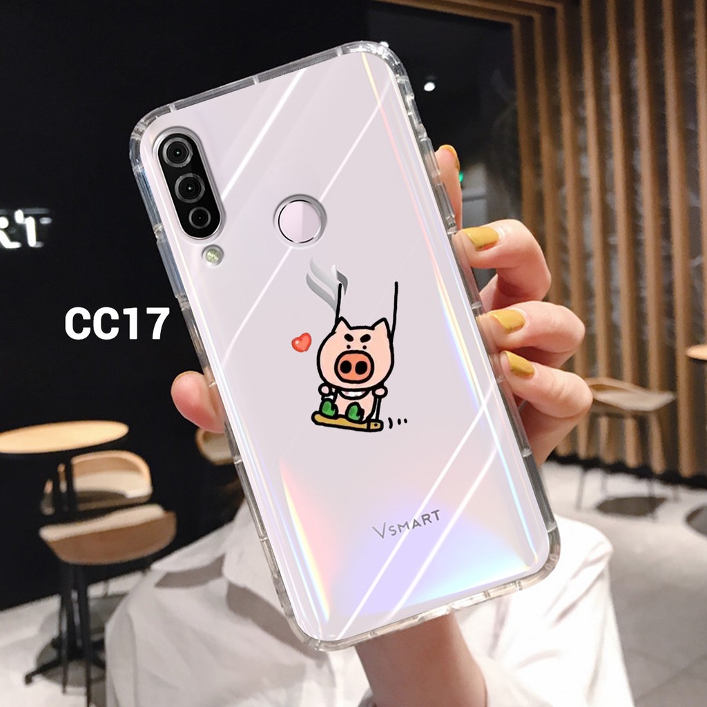 Ốp lưng VSmart Joy 3 dẻo trong in hình hoạt hình Pikachu Doremon