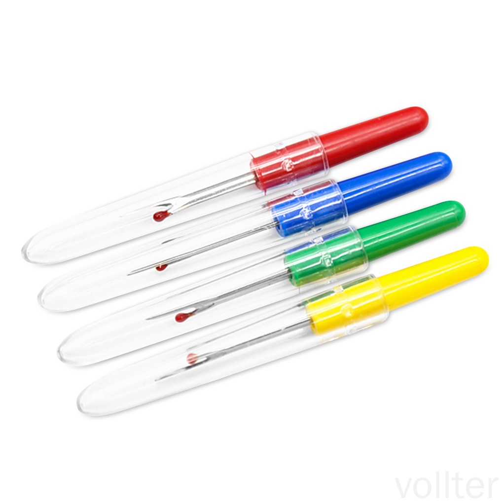 Set 4 Dụng Cụ Tháo Chỉ May Tay Cầm Nhựa Bằng Thép Không Gỉ