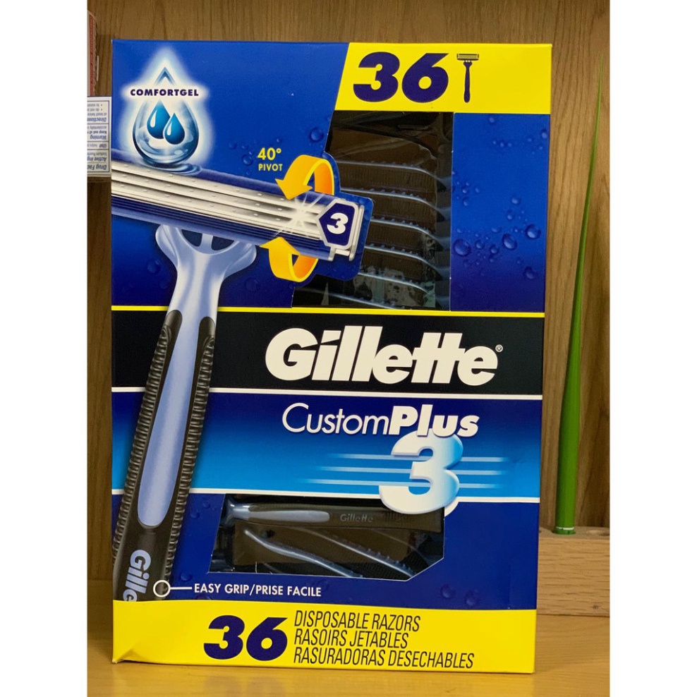 Dao cạo râu 3 lưỡi Gillette Custom Plus USA dành cho nam giới ( lẻ 1 cây )