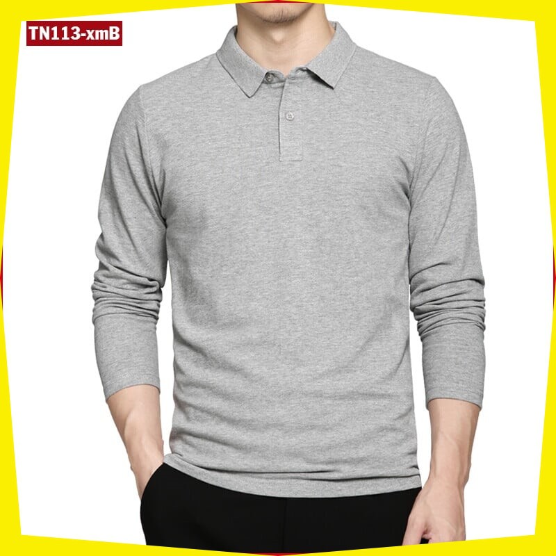 áo thun nam tay dài trơn có cổ TN113 nhiều màu sắc chất sợi tre pha trẻ trung | BigBuy360 - bigbuy360.vn