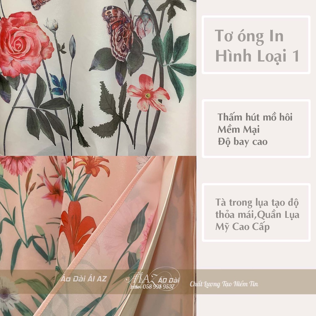 BigSize Áo Dài Cách Tân Nữ Dáng Suông Voan Hình AD02