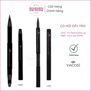 Cọ MÔI trang điểm mắt môi chuyên nghiệp Vacosi DB01 cọ môi 2 đầu/LP02 cọ đẩy Retractable Professional