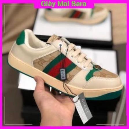 👟👟Giày Sneaker GUCCI Sơn Tùng ,Hải tú GG 3 vạch hàng cao cấp da thật cực chất full box size | BigBuy360 - bigbuy360.vn