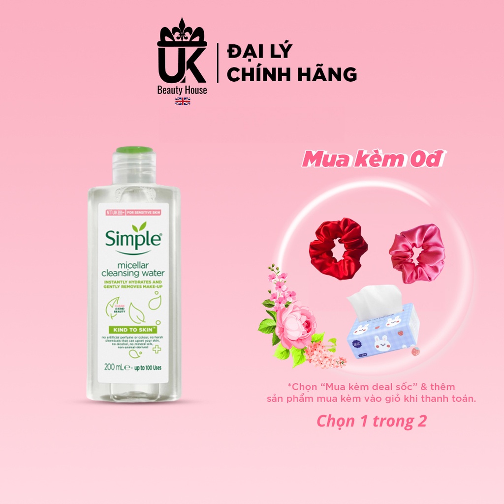 Nước Tẩy Trang Simple Micellar Cleansing Water 200Ml