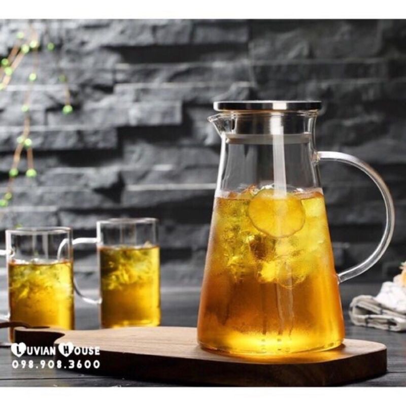 Bình nước thủy tinh chịu nhiệt cao cấp