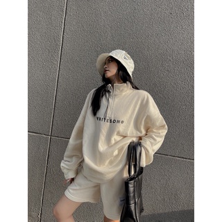 ÁO SWEATER HALFZIP LOGO