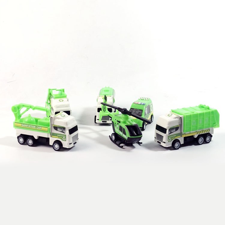 Bộ 6 xe ô tô đồ chơi mô hình xây dựng - quân sự - Bộ đồ chơi sưu tập cho bé