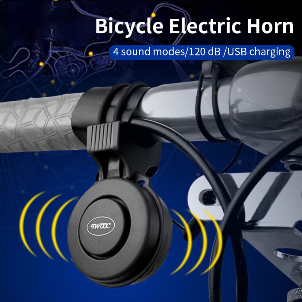 Twooc 4 Âm Thanh Xe Đạp Xe Đạp Đi Xe Đạp Chuông Còi Còi Hú Vòng Usb An Toàn Zaran Zaran