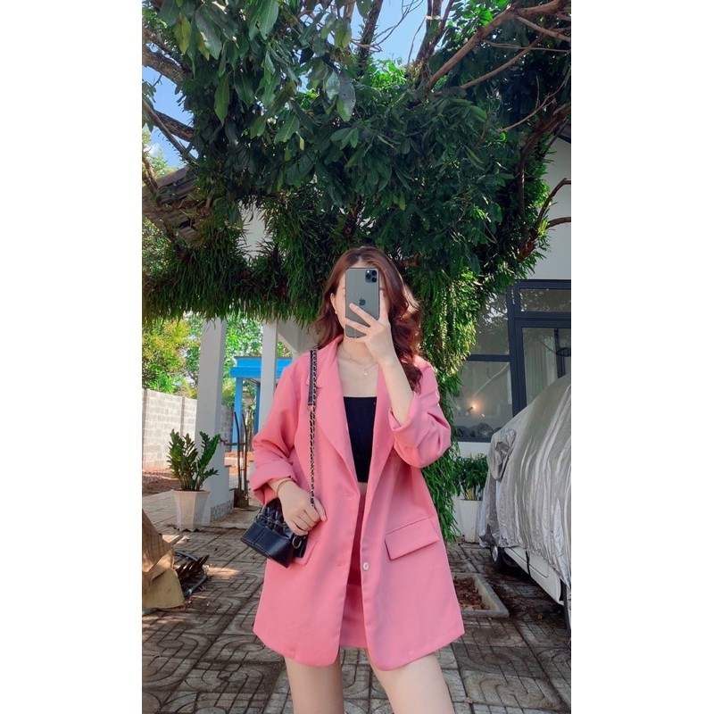 Set Vest kèm Chân Váy Công Sở 4 Màu