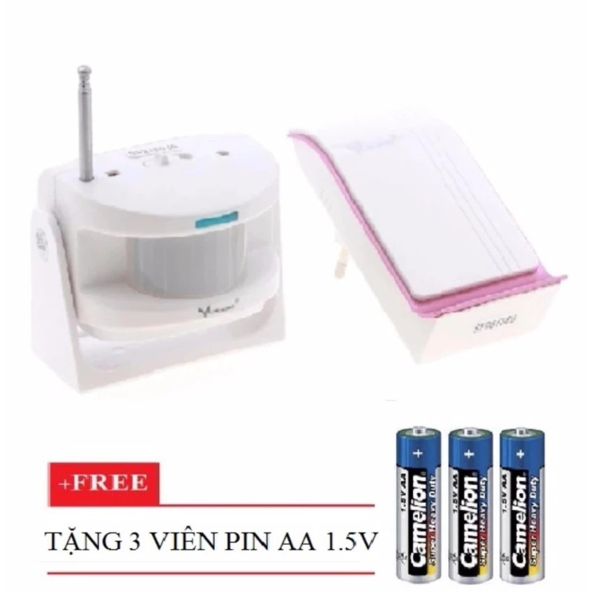 Chuông Báo Khách Kết Hợp Báo Trộm Hồng Ngoại YD03 + 3 Viên Pin 1.5V