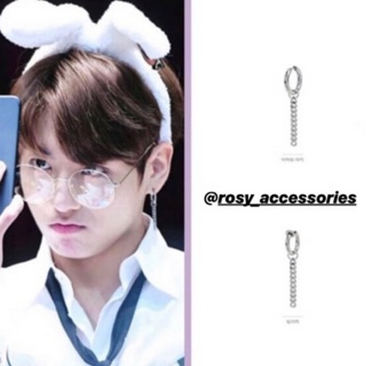 Khuyên tai bts jungkook bông tai trang sức phụ kiện nam nữ phong cách Hàn Quốc bông tai Unisex titan không gỉ