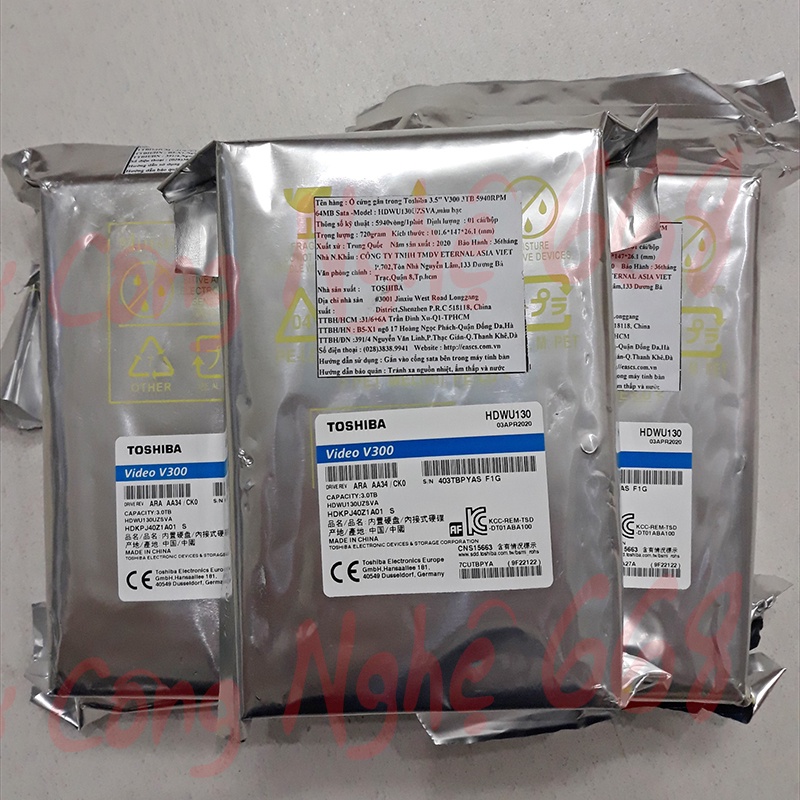 Ổ cứng HDD chuyên dụng cho Camera TOSHIBA AV 1TB, 2TB, 4TB, 6TB Chính hãng BH 36 Tháng