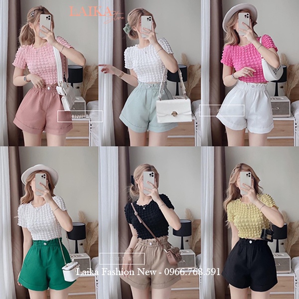 Quần đùi nữ mặc nhà cạp chun lưng thun cao chất vải xốp ong mềm mát dáng quần short nữ ống rộng đi biển thể thao hẹn hò