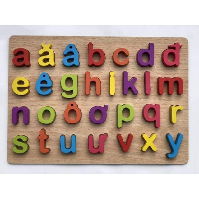 Bảng chữ cái bằng gỗ