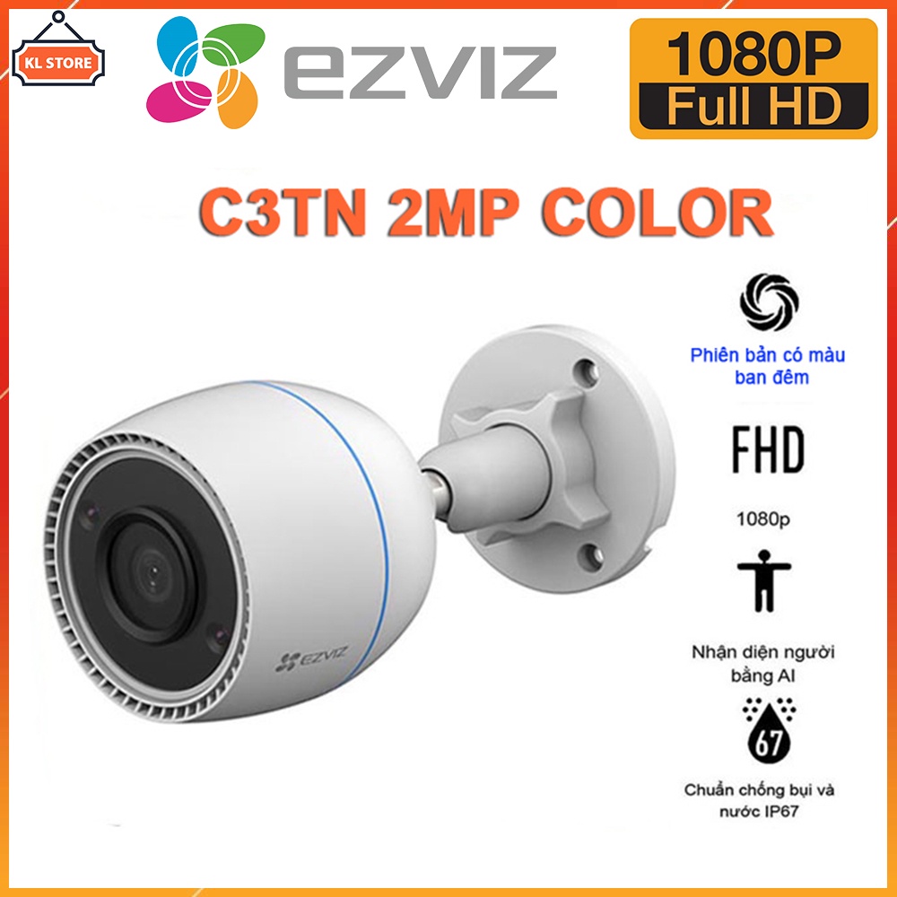 Camera IP Wifi EZVIZ C3TN 2MP Color Quay Có Màu Ban Đêm