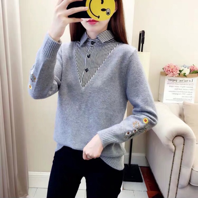 Len cổ sơ mi