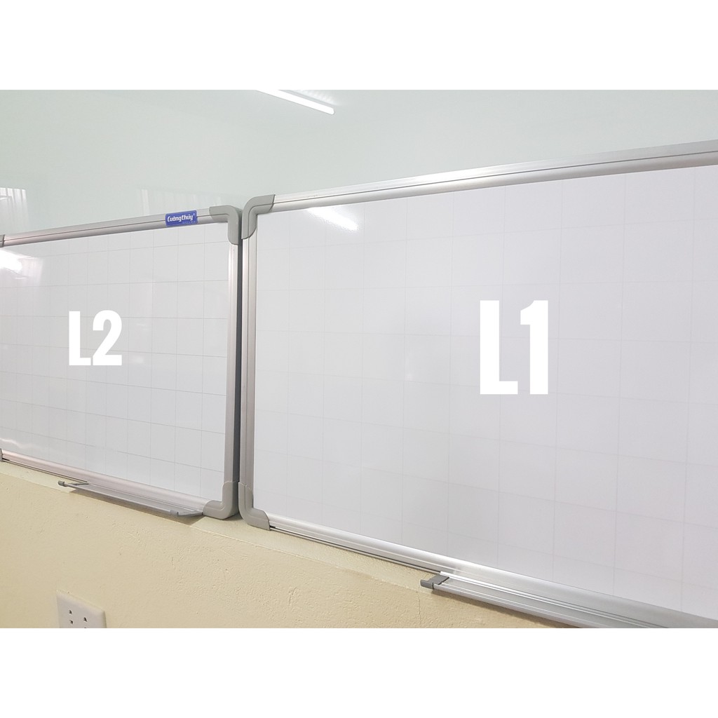 Bảng từ trắng , KT: 80x120cm dòng Standard - Bảng Cường Thúy( Tặng kèm bông lau, nam châm và bút lông)