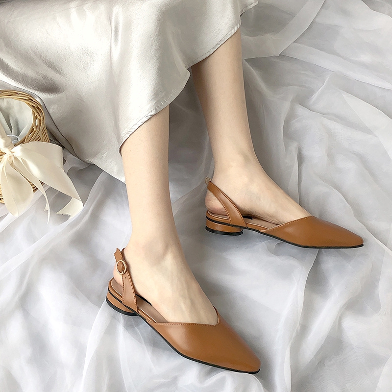 Giày Sandal Da PU Mũi Nhọn Thời Trang Mùa Hè Cho Nữ | BigBuy360 - bigbuy360.vn