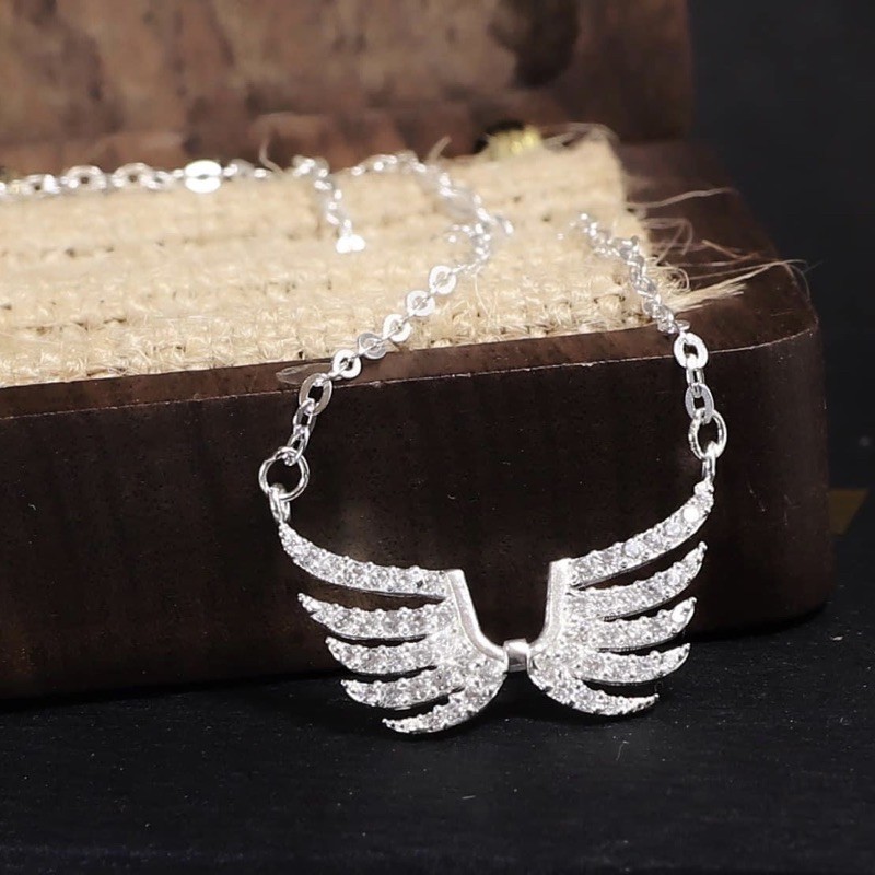 Dây chuyền nữ Bạc ta , kiểu dáng sang chảnh , sáng bóng ai đeo cũng đep - Vàng Bạc Khải Khải