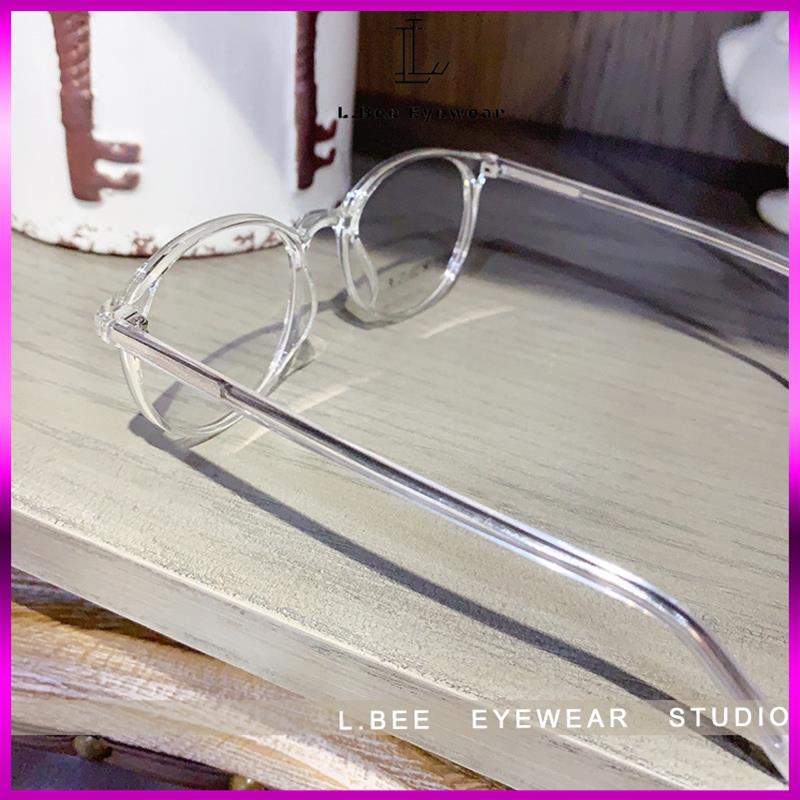 Gọng kính mắt cận tròn nam nữ thời trang Unisex L.BEE EYEWEAR, mắt kính trong suốt chất liệu nhựa cao 82LB43 M35