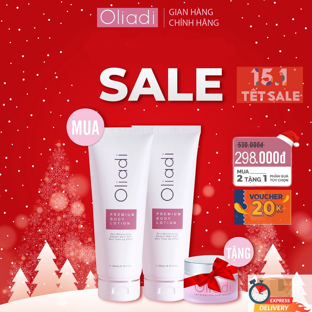 ComBo Kem Body OLIADI Dưỡng Trắng Toàn Thân Với Công Nghệ Hạt Nano Phân Tử 200ML | BigBuy360 - bigbuy360.vn