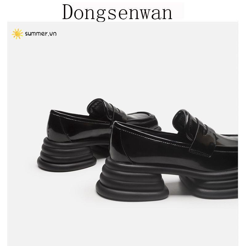Giày Da Bít Mũi Đế Dày Phong Cách Anh Quốc Cổ Điển 2022
