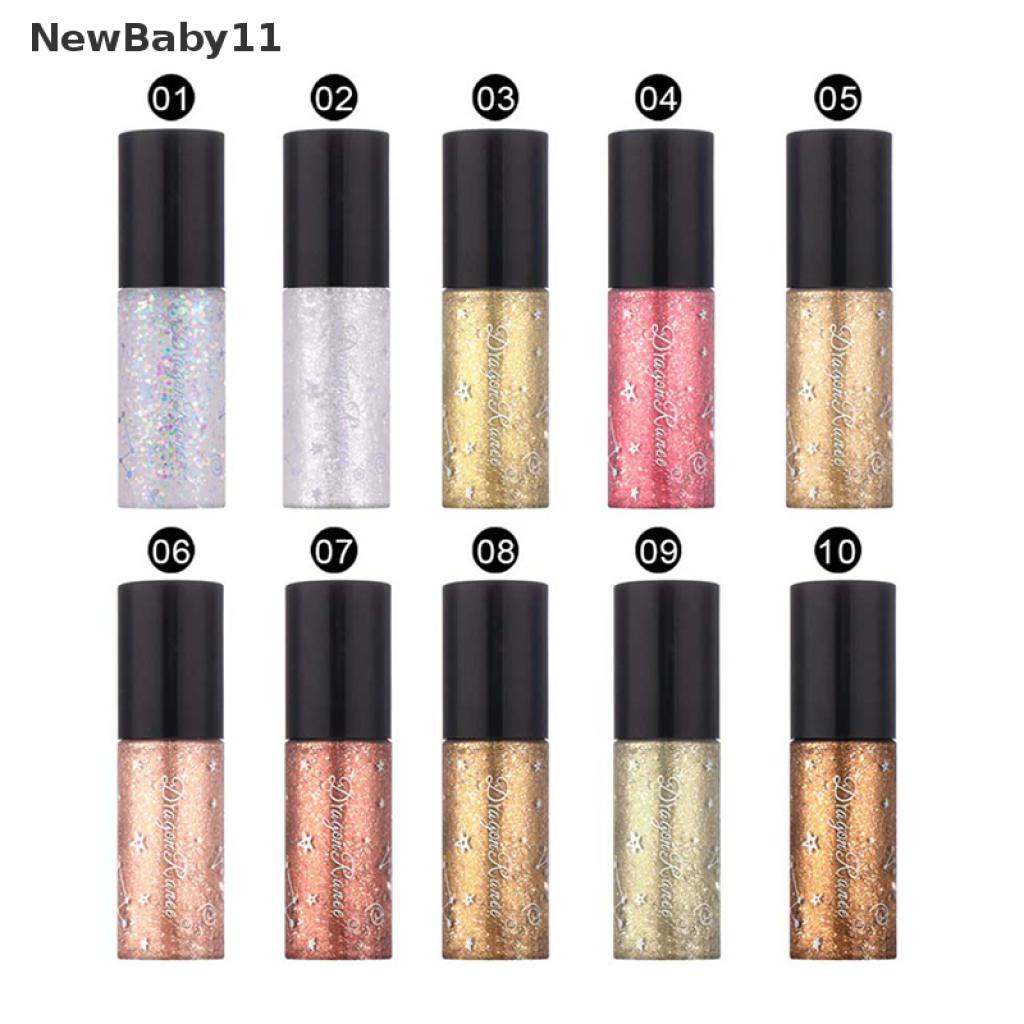 1 Hộp Phấn Mắt Dạng Lỏng 10 Màu Lấp Lánh Chống Thấm Nước NewBaby
