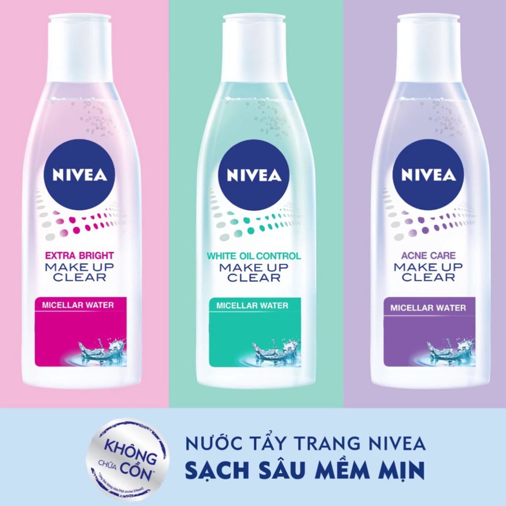 Nước tẩy trang Nivea cho da mụn Acne Care Makeup Clear Micellar Water (200ml)