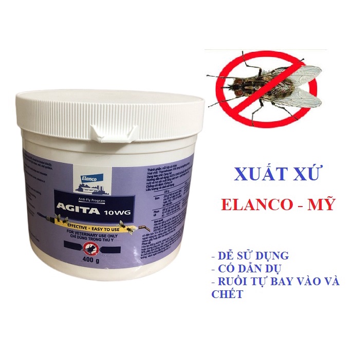 (Hàng USA) Thuốc diệt ruồi Agita 10WG ( thành phần gấp 10 lon vàng) cty chế biến thực phẩm và các bãi rác