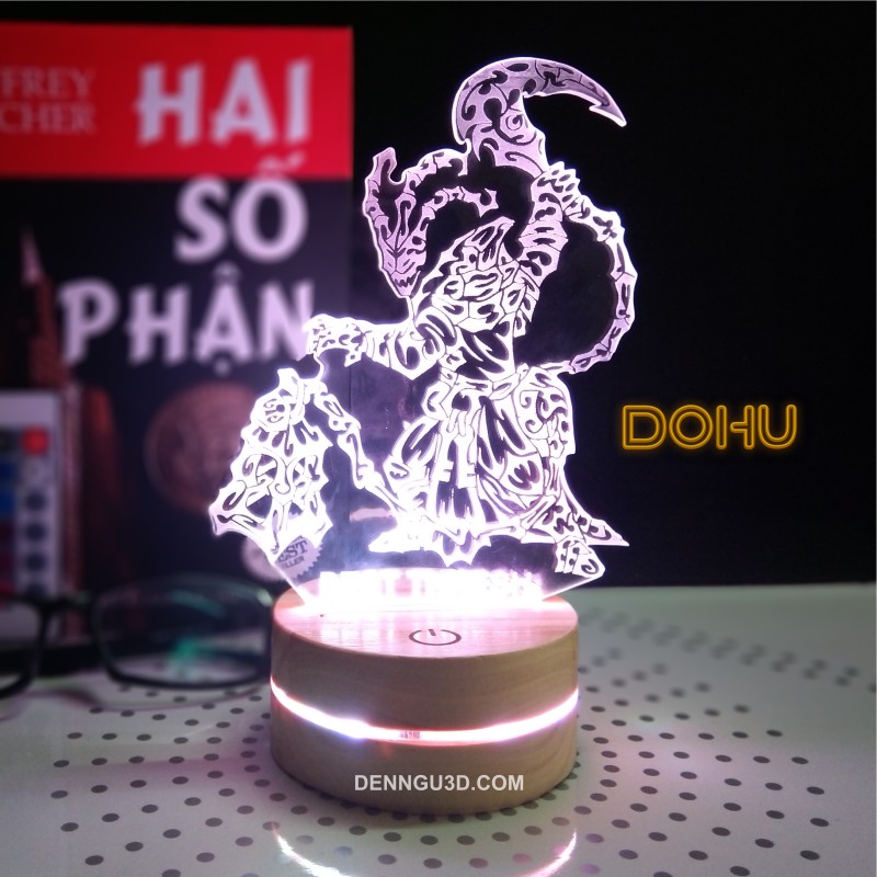 Đèn Ngủ 3D  Khắc Hình BEST THRESH 16 Màu Kèm Điều Khiển, Cáp Sạc