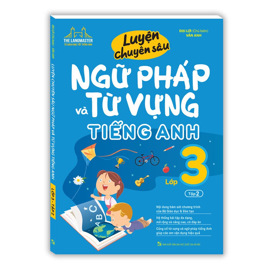 Sách Combo Luyện chuyên sâu ngữ pháp và từ vựng tiếng anh lớp 3 (T1+T2) tặng bút