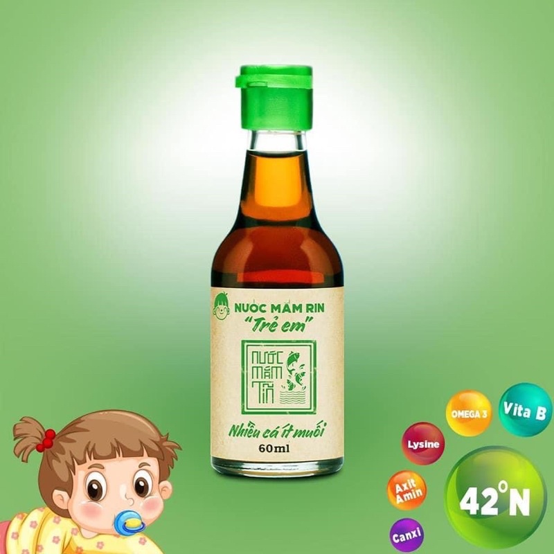 Nước Mắm Rin Trẻ Em 60ml 250ml 42 độ đạm - TĨN - XanhSam