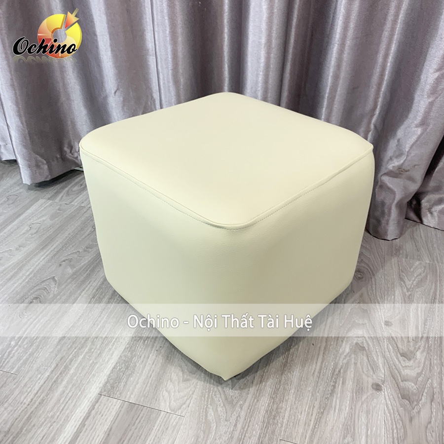 Đôn Vuông Da, Ghế Đôn Sofa Hình Vuông Đủ Màu Size 35-35 (Hàng Có Sẵn)