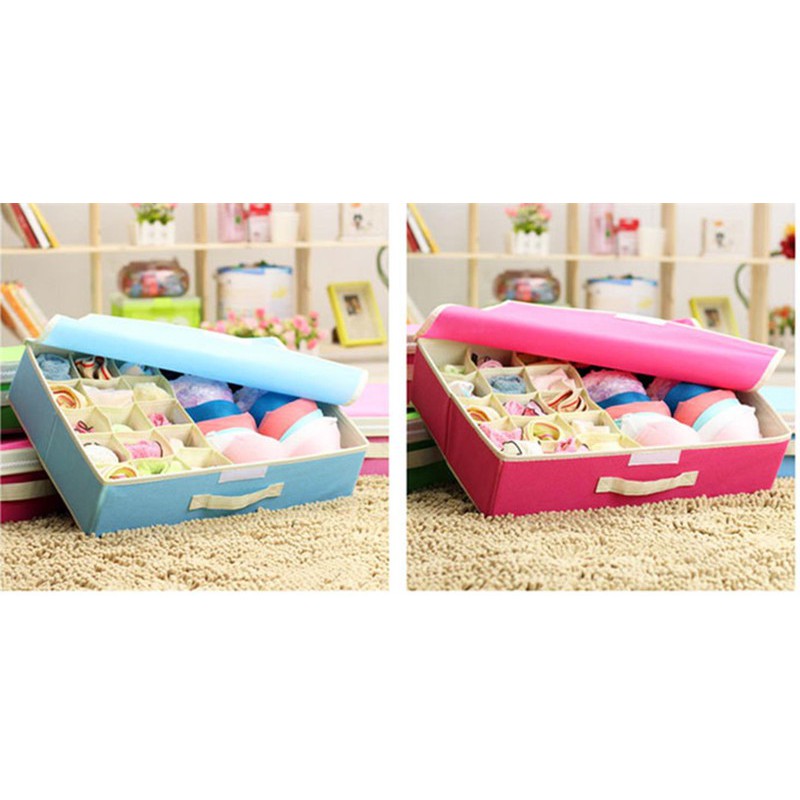 Hộp Đựng Đồ Lót 16 ngăn có nắp