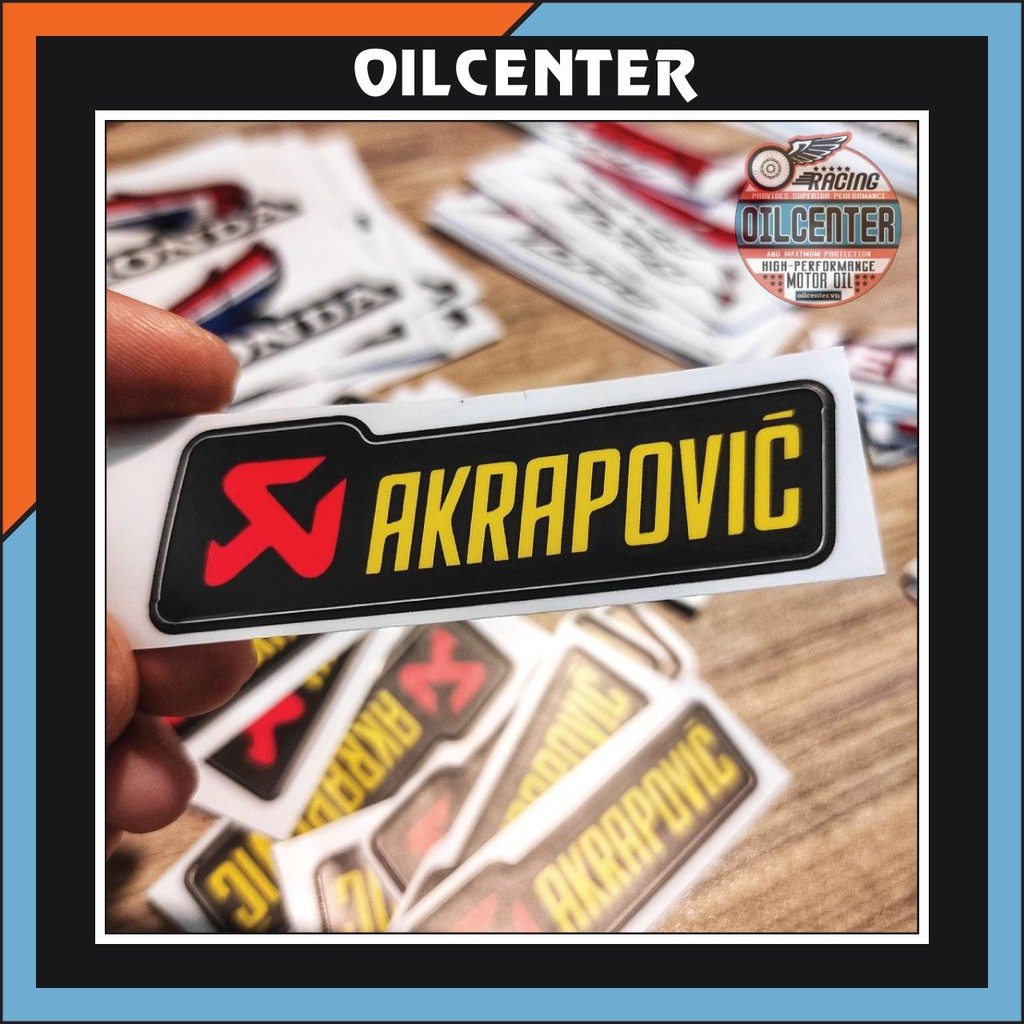 Tem Akrapovic Dán Xe Siêu Đẹp Chống Nước kích thước 7x2cm